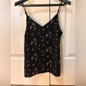 Halogen Black Camisole with Floral Design